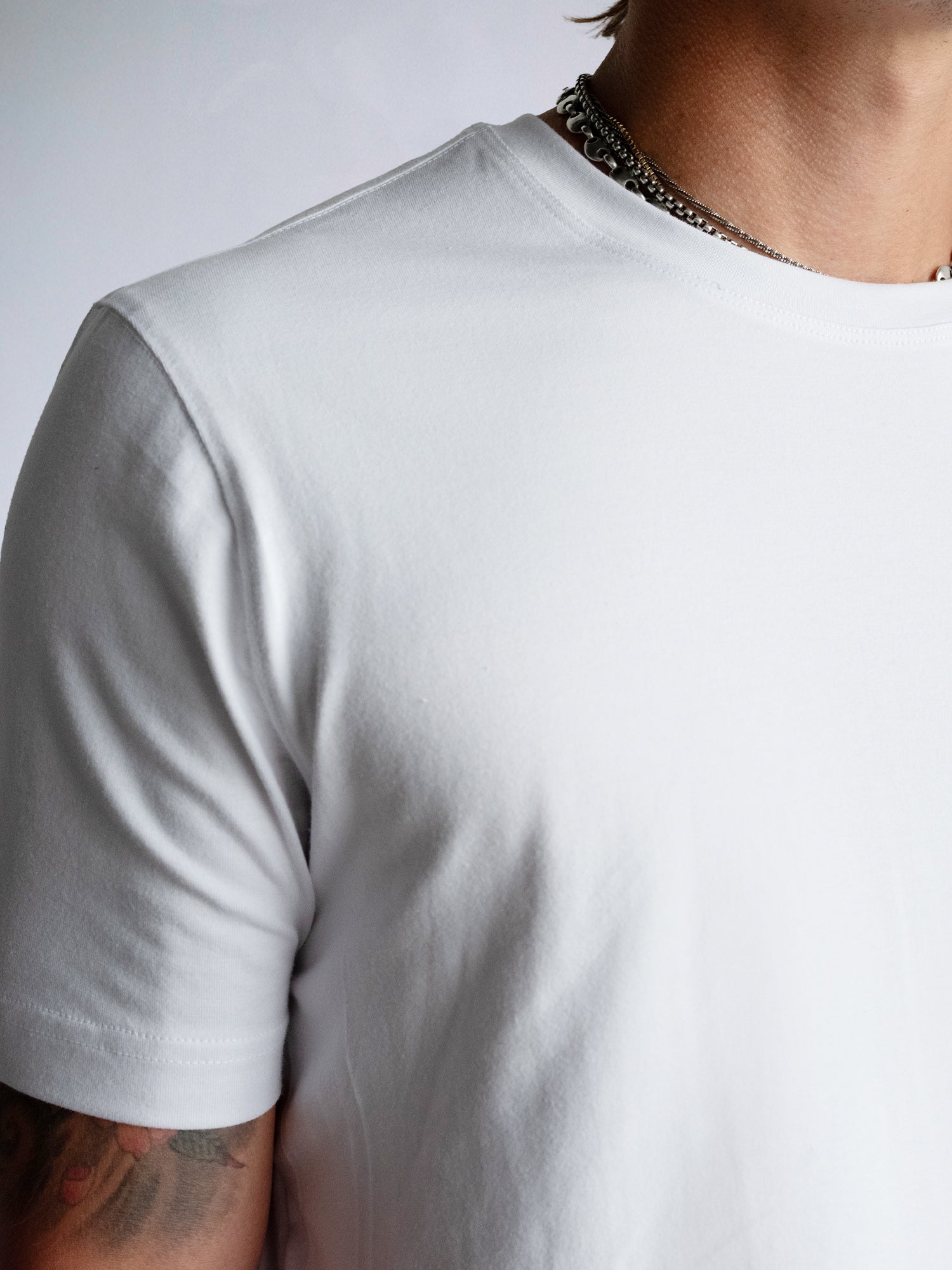 The Crew Fitted Tee : White - BDK