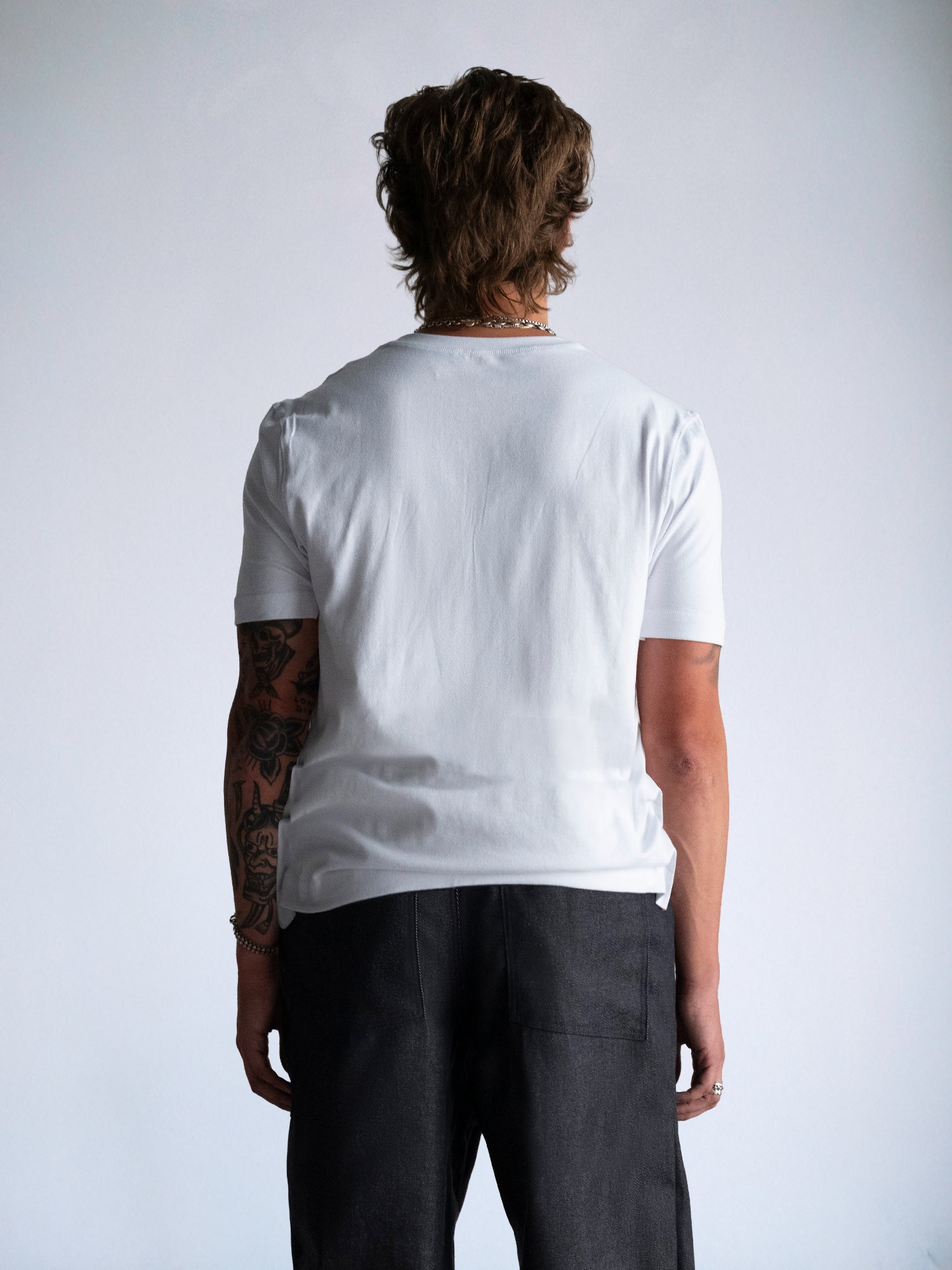 The Crew Fitted Tee : White - BDK