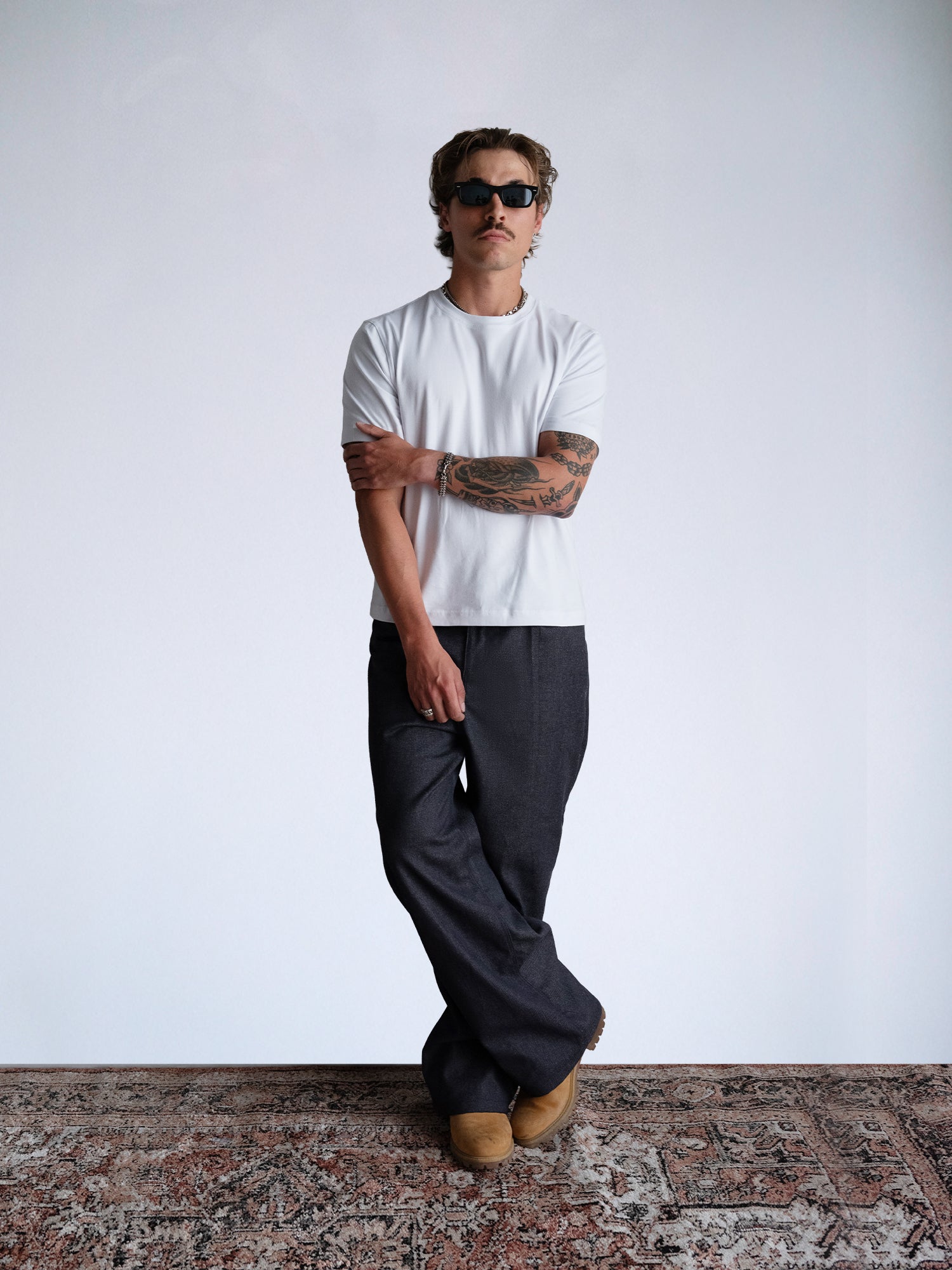 The Crew Fitted Tee : White - BDK