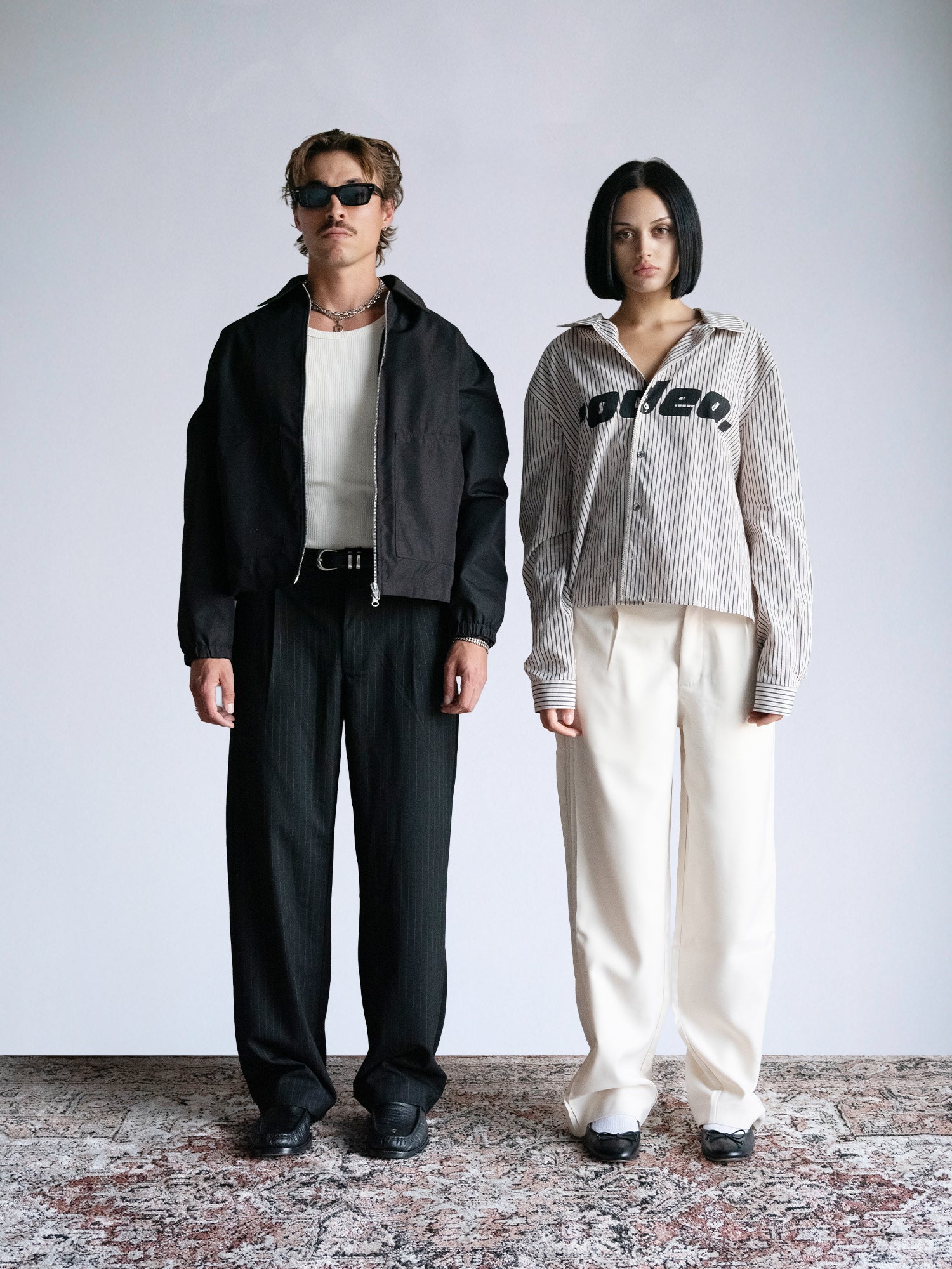 The Flow Trousers : Black Pinstripe - BDK