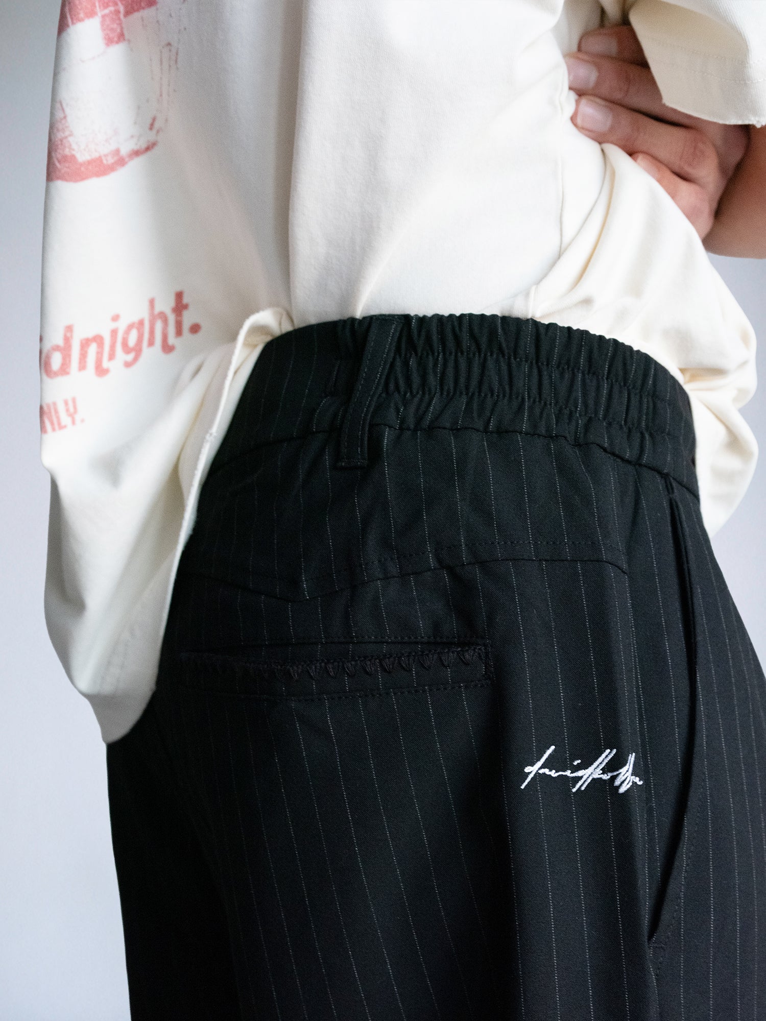 The Flow Trousers : Black Pinstripe - BDK