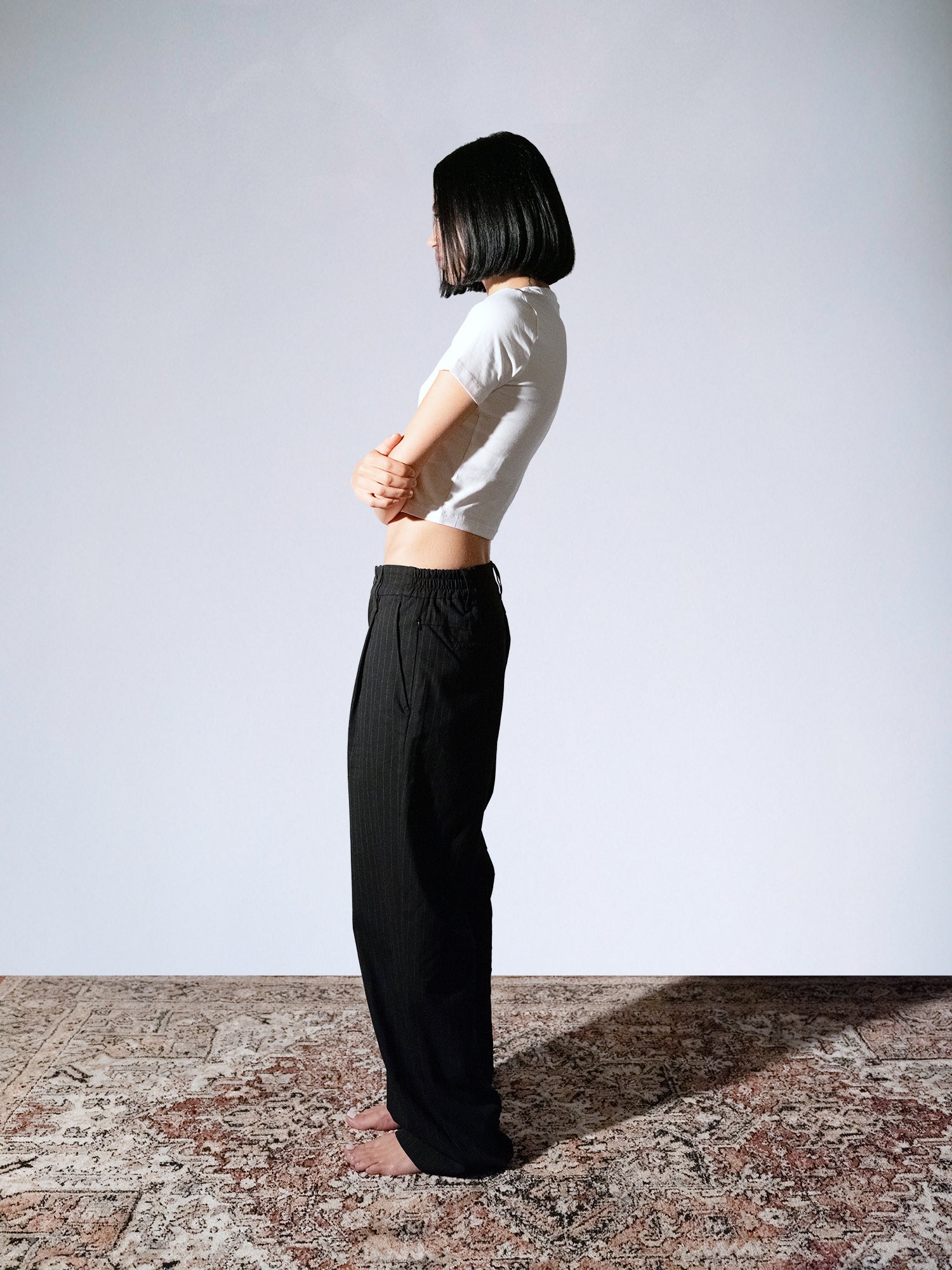 The Flow Trousers : Black Pinstripe - BDK