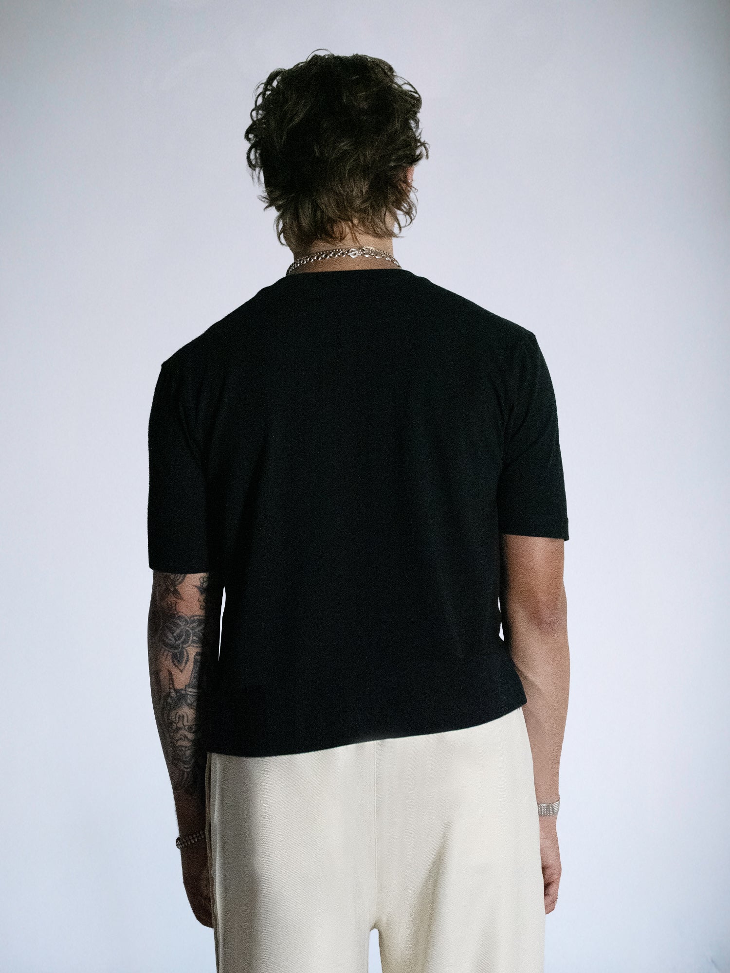 The Henley Fitted Tee : Black - BDK