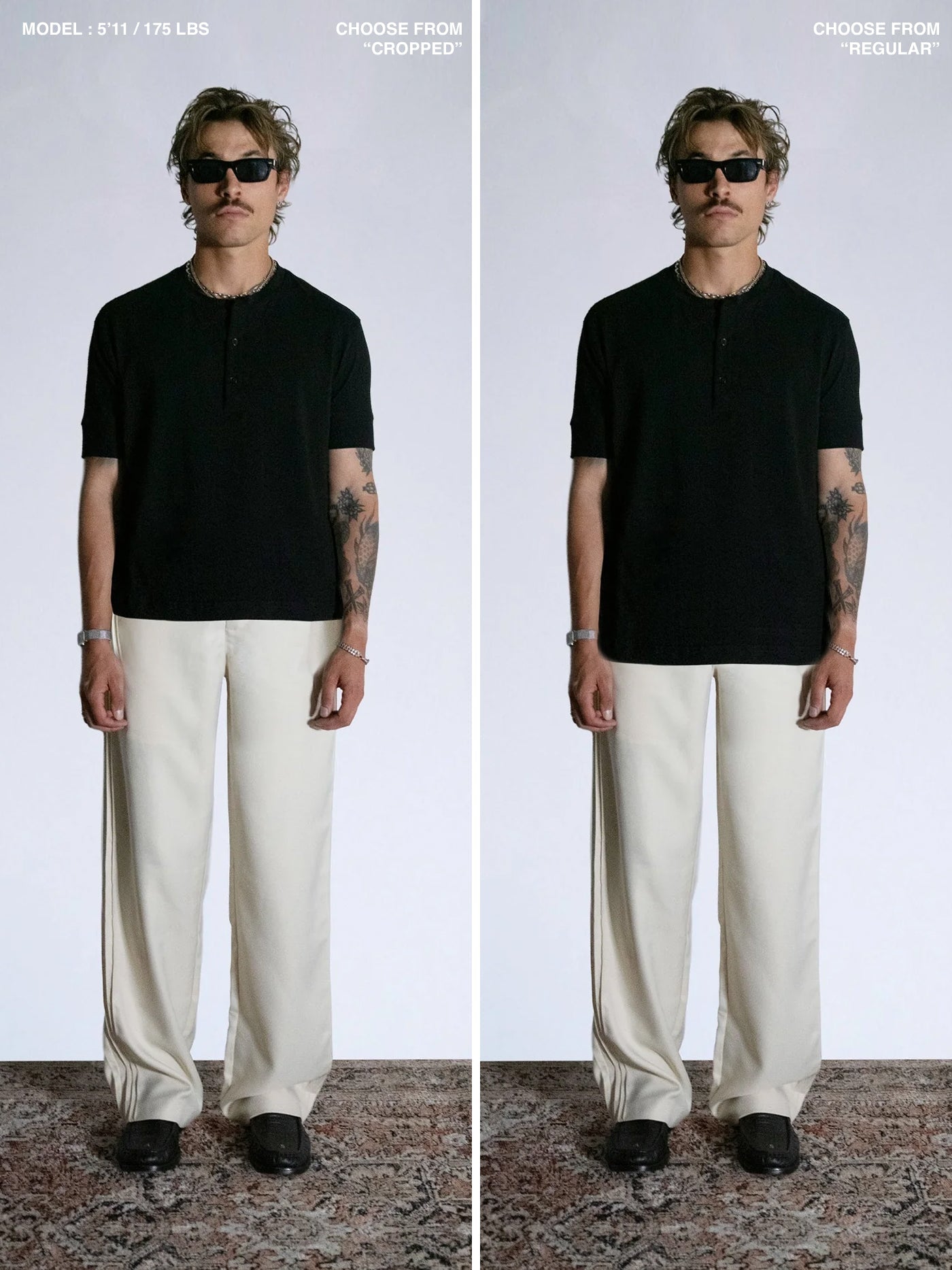 The Henley Fitted Tee : Black - BDK