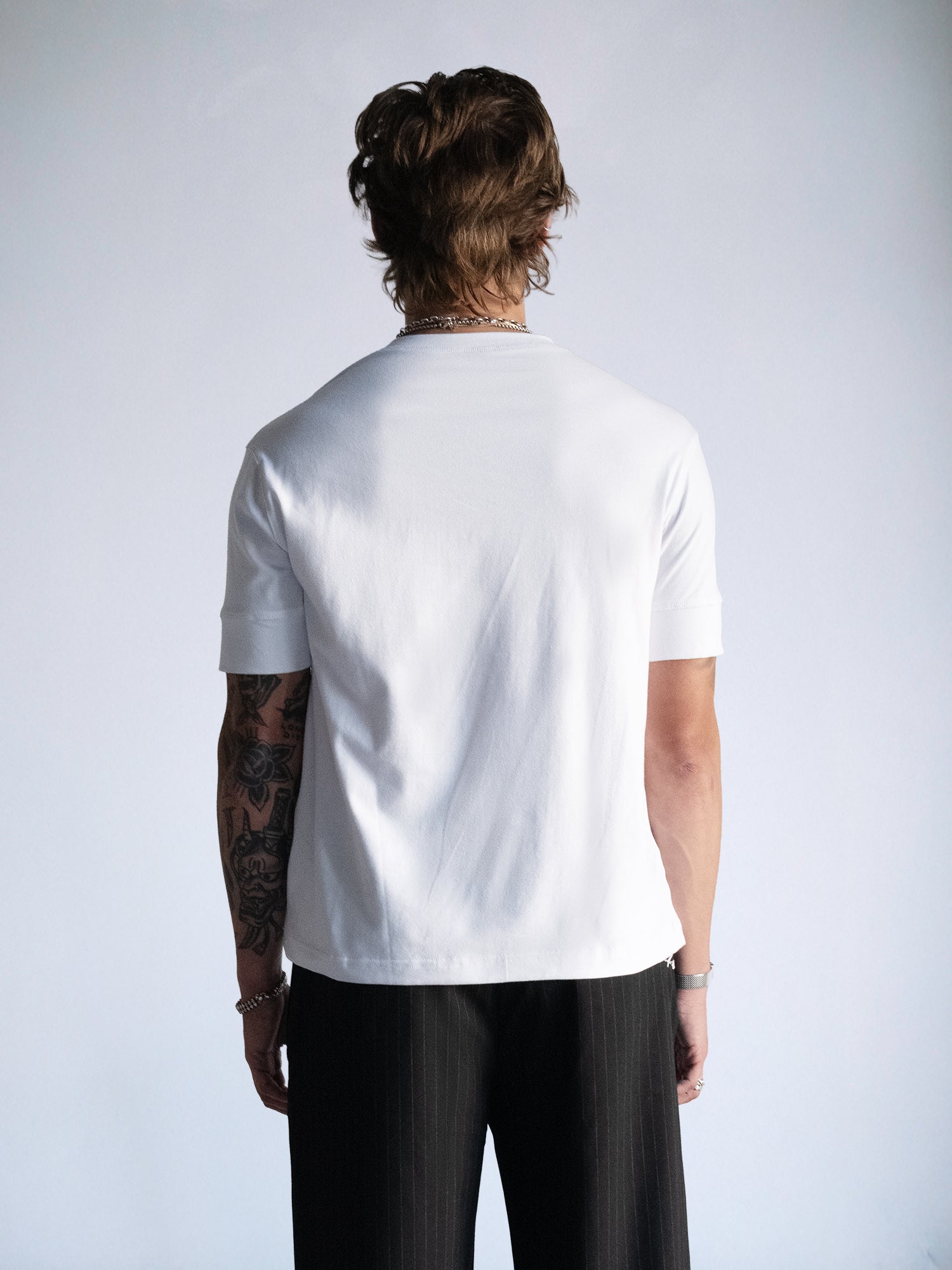 The Henley Fitted Tee : White - BDK