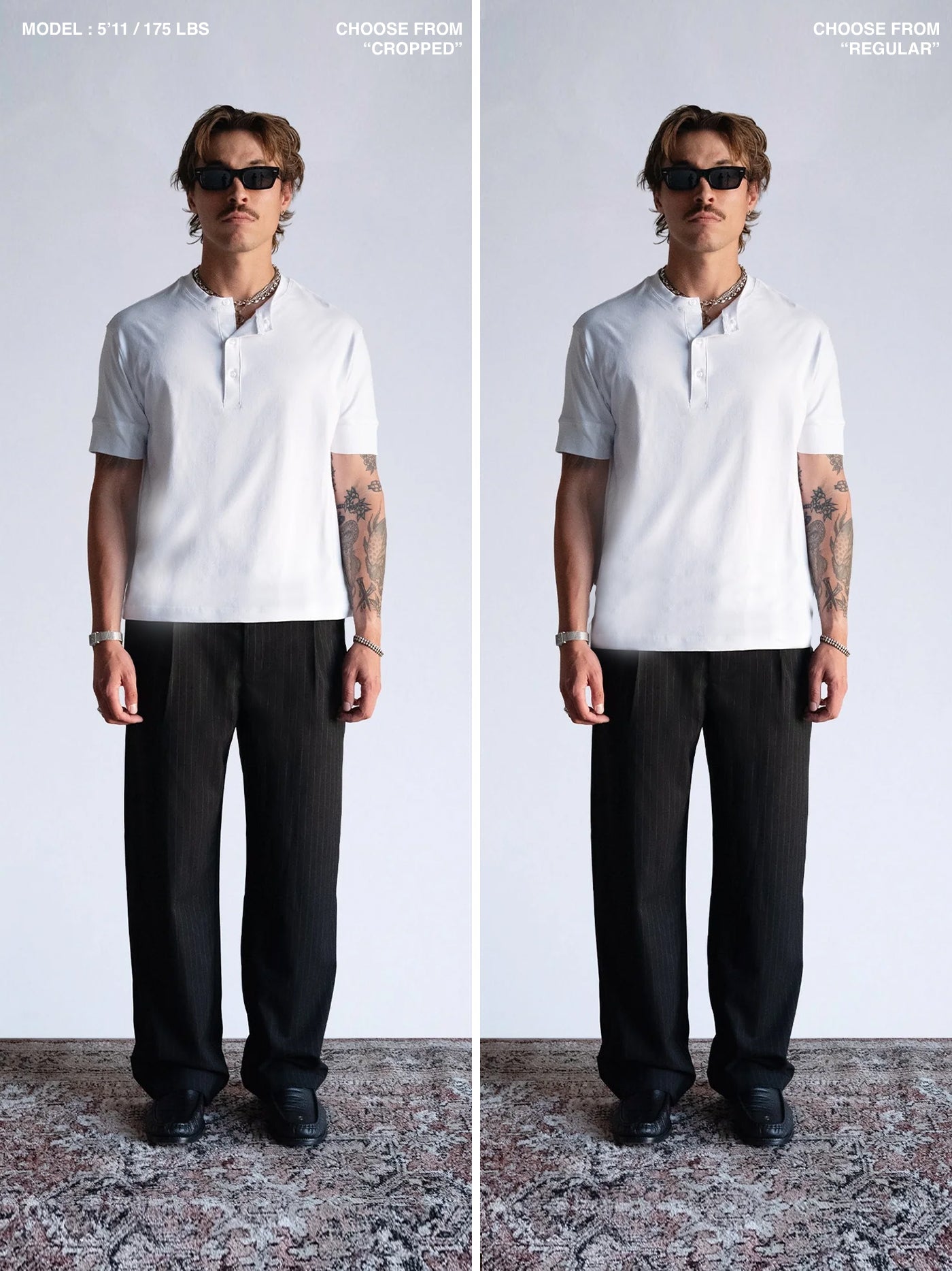 The Henley Fitted Tee : White - BDK