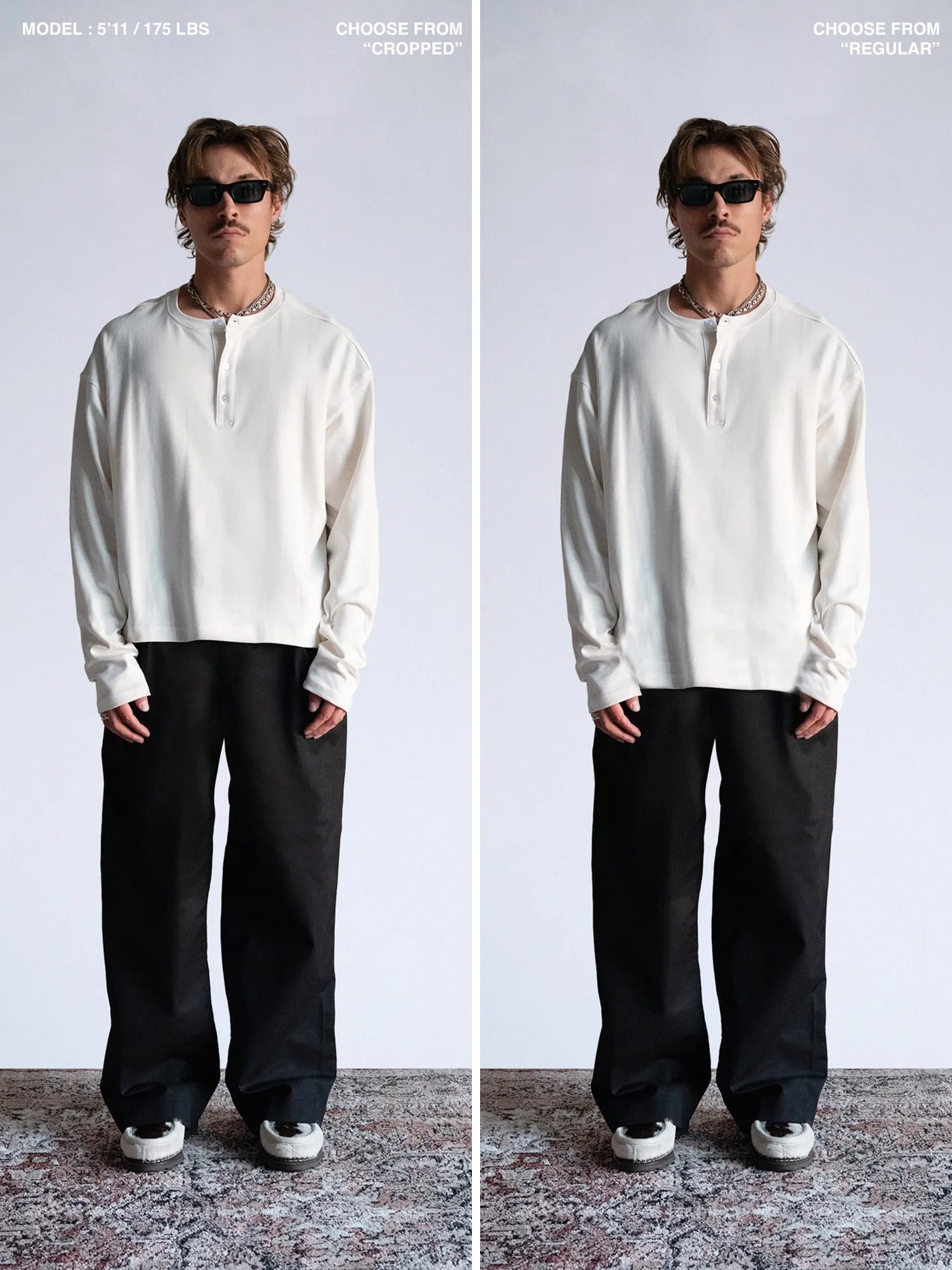 The Longsleeve Henley Shirt : Off White - BDK