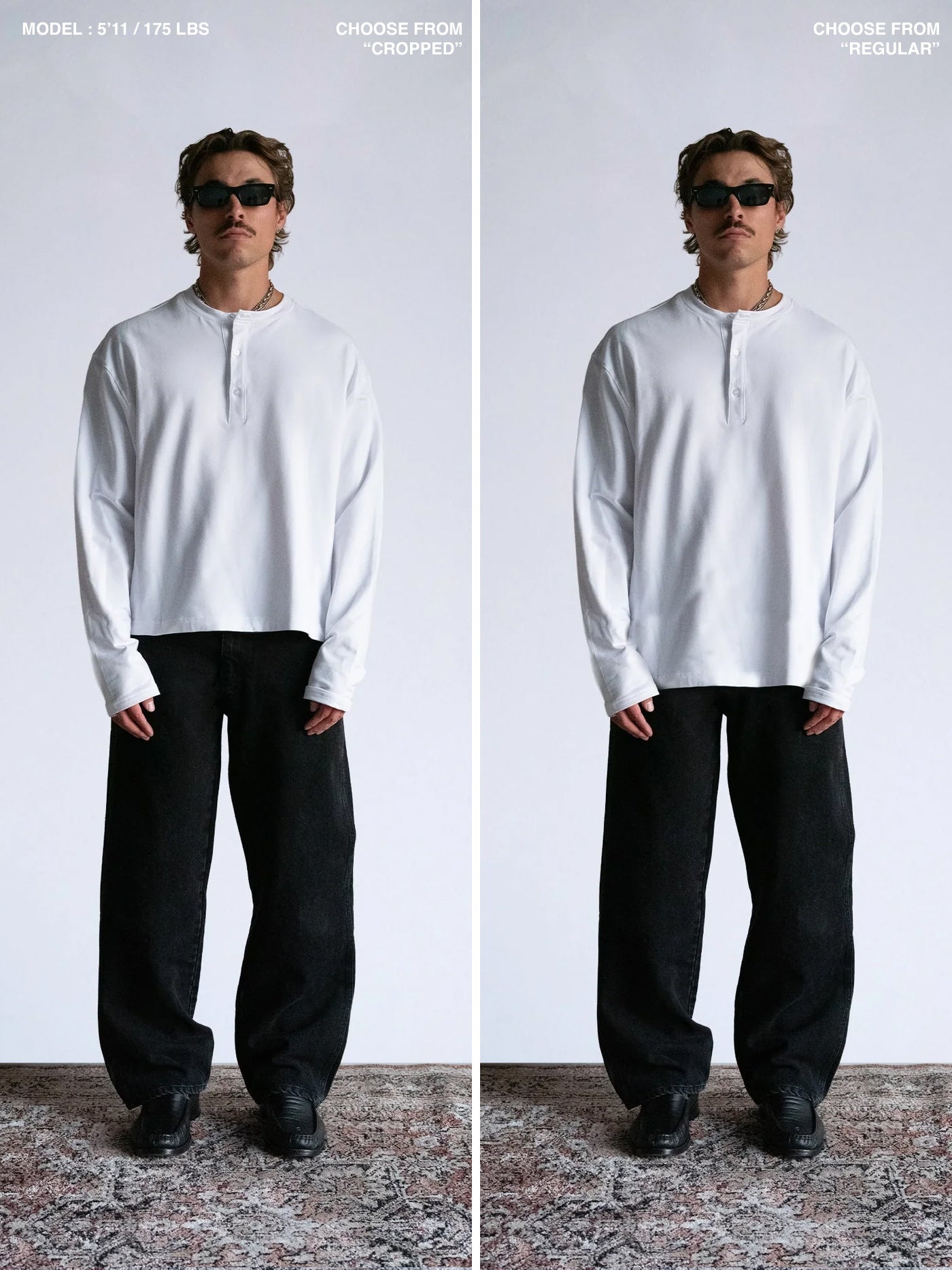 The Longsleeve Henley Shirt : White - BDK