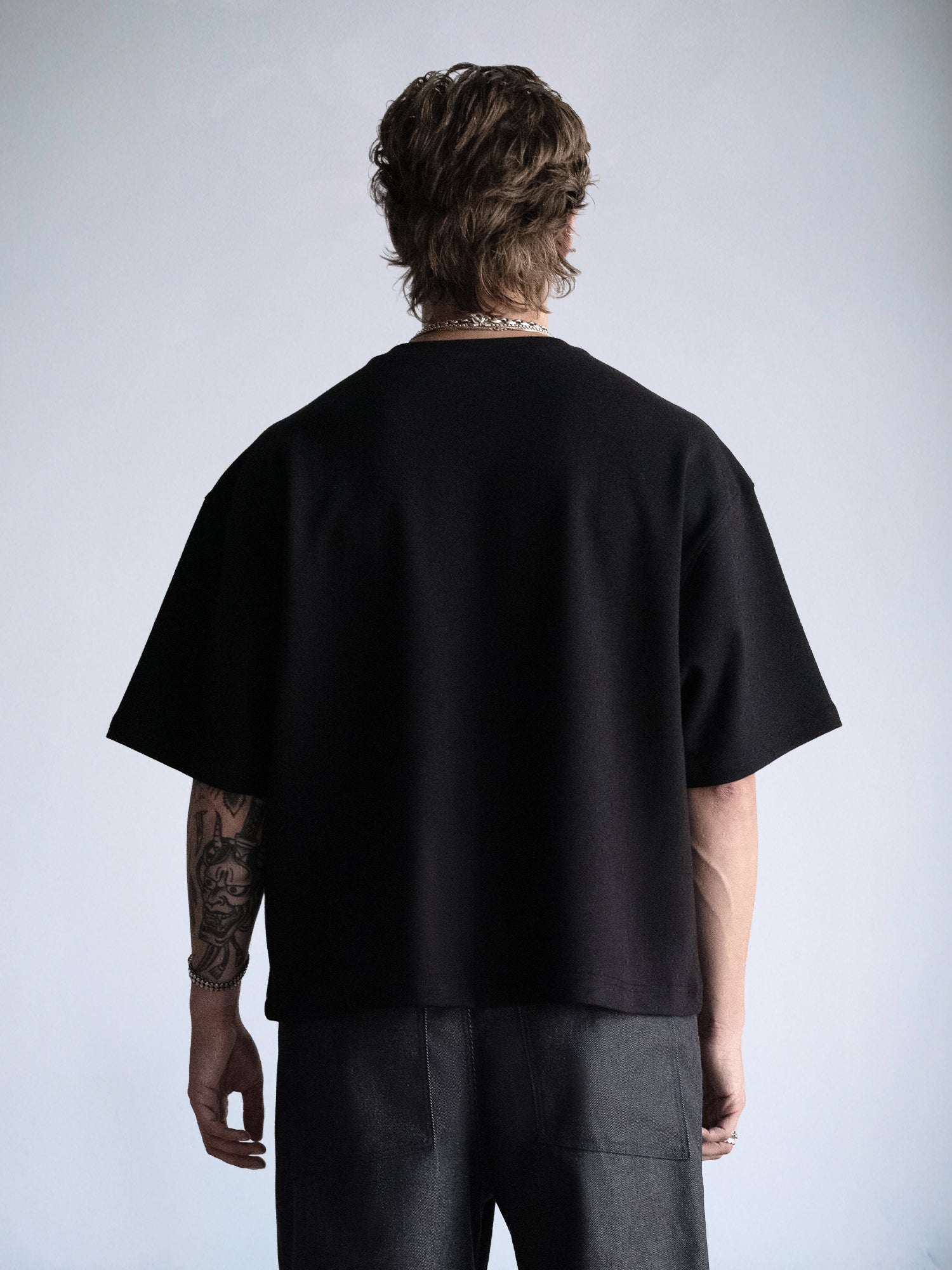 The Oversize Crop Tee : Black - BDK