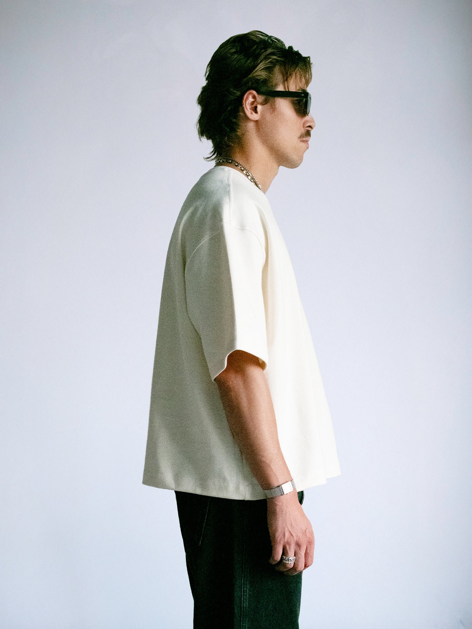 The Oversize Crop Tee : Off White - BDK