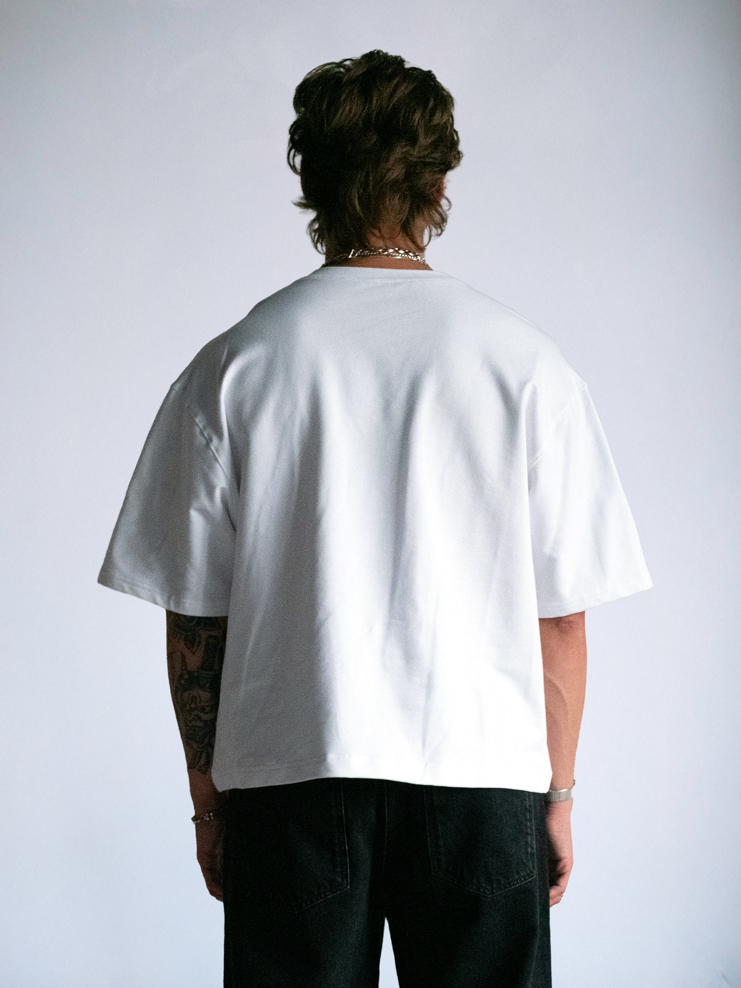The Oversize Crop Tee : White - BDK