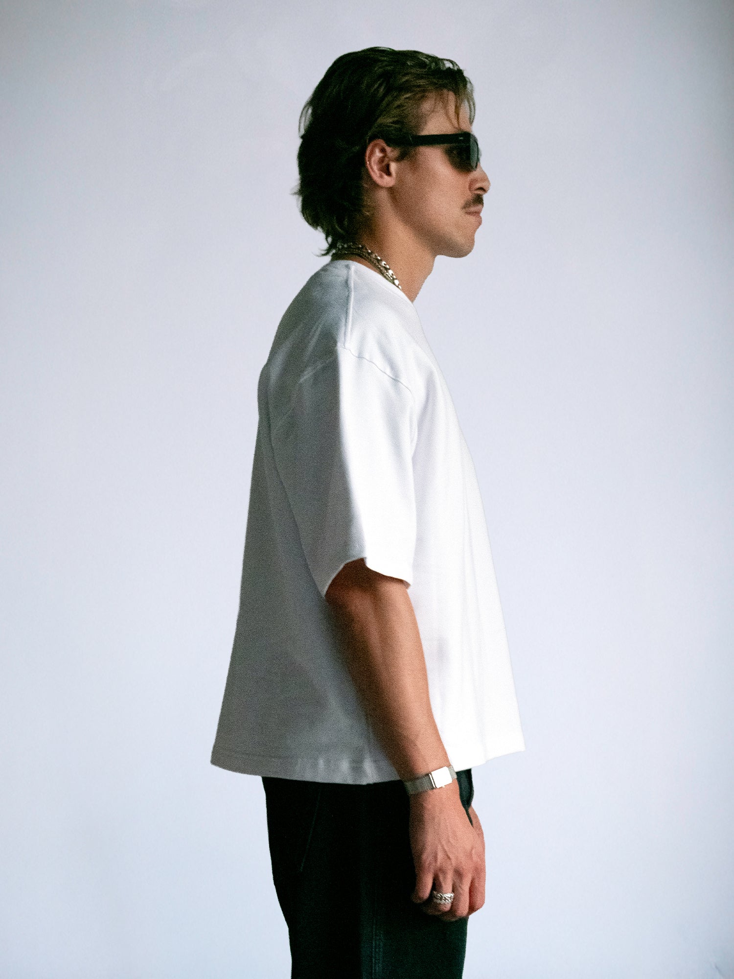 The Oversize Crop Tee : White - BDK