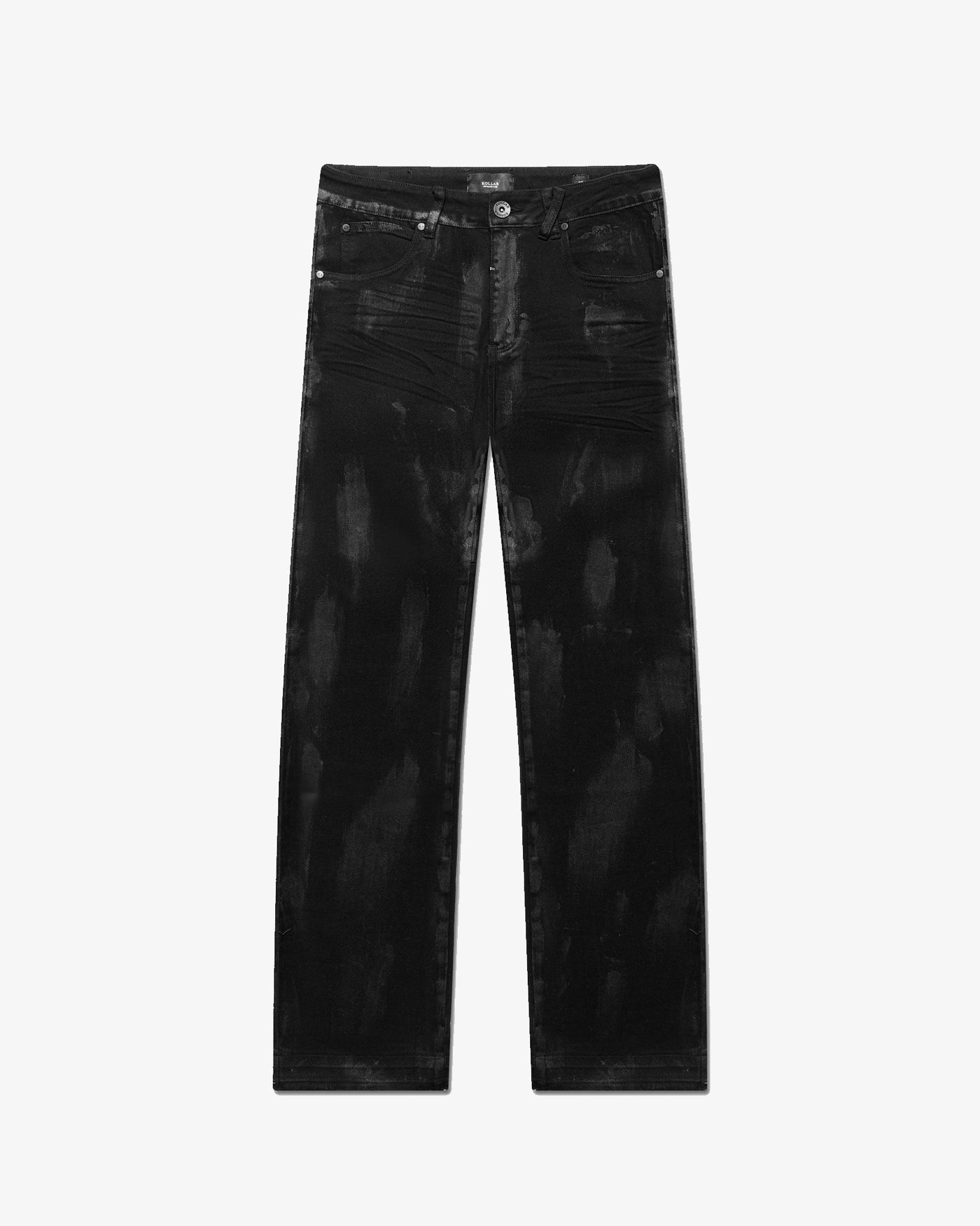 Straight Flares Denim: Midnight Wax Black